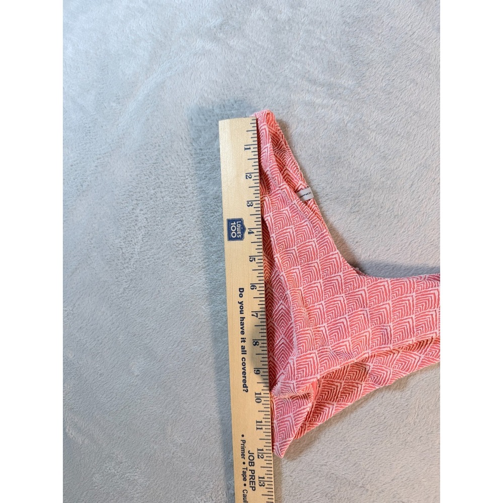 Body Glove Womens Kendal Bikini Bottoms Cheeky Coral Pink Geometric Jacquard Med - Picture 8 of 9